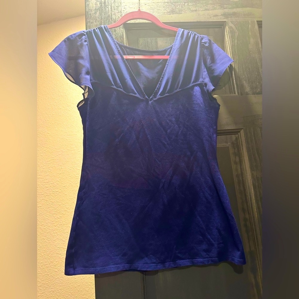 Express navy blue summer blouse